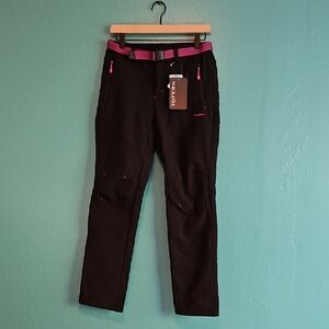 Tofern Waterproof Trousers For Women - Black With Pink Accent